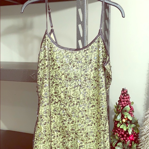 Buckle Tops - Sequined tank